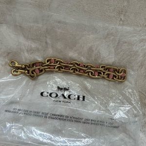 New COACH Chain in Brass/Candy Pink (chain from Coach Swinger Bag)